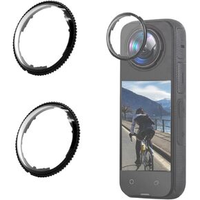 Lens Guard for Insta360 X4, PC Protective Lens Cover, Sticky Dual Lens Protector Case Action Camera Accessories, Transparent Clear, 2Pcs Double Lens Guards