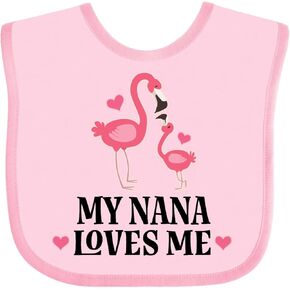 inktastic nana تحبني فتاة فلامنغو طفل مريلة