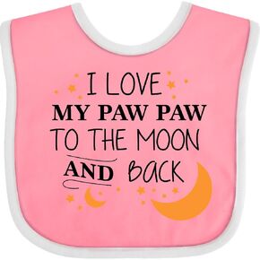 inktastic I Love My Paw Paw To the Moon and Back Baby Bib