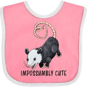 inktastic Impossumbly Cute- Possum Pun Baby Bib