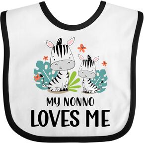 inktastic Zebra My Nonno Loves Me Baby Bib