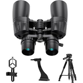10-30x50 Binoculars for Adults,with Tripod Adapter,Phone Adapter and Tripod for Bird Watching Traveling Hunting