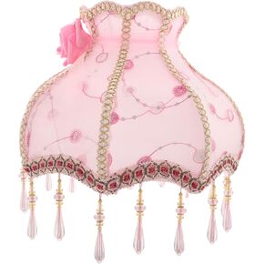 Soft Fabric Table Lampshade Romantic Lace Embroidered Lampshades European Style Decorative Lighting