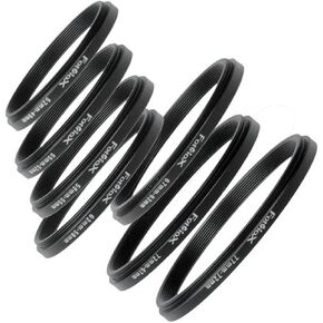 Fotodiox 7 Metal Step Down Ring Set, Anodized Black Metal. 77-72mm, 72-67mm, 67-62mm, 62-58mm, 58-55mm, 55-52mm, 52-49mm