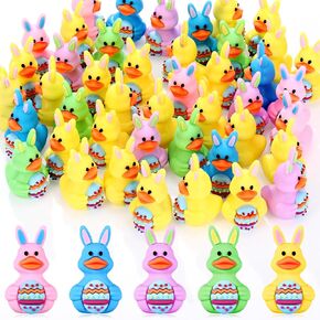 50 PCS MINI MARDI GRAS Rubber Rubber Ducks 1.6 Inch Mardi Gras تحت عنوان التماثيل البطة الجزء الأكبر صغير Mardi Gras Rubber Rubber Ducks لعيد الميلاد.