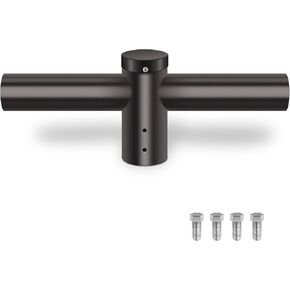 180° Spoke Tenon Adaptor Bracket, Durable Horizontal Round Pole Mounting Arm for 2 Lights, 2 3/8 in Top Mounting Bracket for Parking Lot Light Street Shoebox Lighting