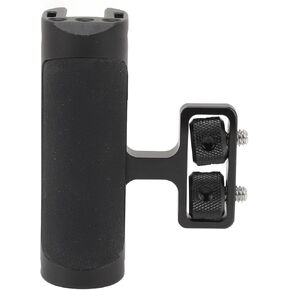 Camera Cage Side Handle Grip Adjustable Aluminum Alloy Ergonomic Comfortable Anti Slip Handgrip with Cold Shoe Mount 1/4in Screw Hole for DSLR Mirrorless Camera Video Recording