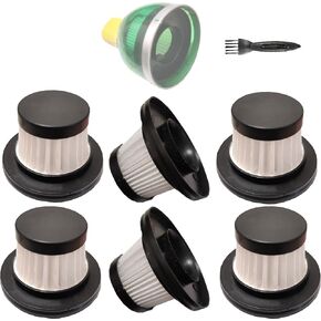 6 Pack Hepa Filters Replacement Compatible with Horsepower Duck Vacuum Cleaner as Seen on TV. Washable and Durable Filters for Duck Compact Cordless Vacuum. (Vacuum isn't Included）