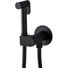 Handheld Bidet Sprayer for Toilet Hot and Cold Water Baby Cloth Diaper Sprayer Wall Mounted Brass Toilet Sprayer High Pressure Handheld Sprayer Kit for Personal Hygiene Cleaning,Black(Black)