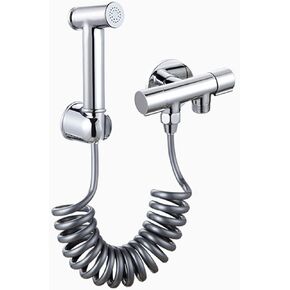Sprayer Brass HandheldSprayer for Toilet Portable Baby Cloth Diaper SprayerAttachment withHose for Feminine Wash, Pet Washing, Easy to Install, Chrome,A(A)