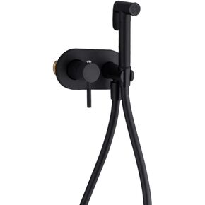 Sprayer HandheldToilet Sprayer Brass Matte Black Baby Cloth Diaper Sprayer for Hot and Cold Water PortableFaucet, with Hose for Feminine Wash, Pet Washing