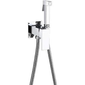 Handheld ToiletSprayer, Wall Mounted Chrome ShowerTaps Spray Toilet Cleaning Faucet Portable Bathroom Cloth Diaper Washer