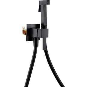 Matte Black Handheld Bidet Sprayer for Toilet Wall Mounted Baby Cloth Diaper Sprayer Hot and Cold Water Toilet Sprayer Brass Handheld Sprayer Kit for Personal Hygiene Cleaning