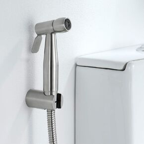 Toilet Bidet Faucet Set 304 Stainless Steel Brushed Bidet Sprayer with 1.5m Shower Hose,Type B(Type A)