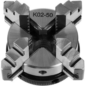 Lathe Chuck 50mm Mini 4 Jaw Reversible Self-Centering Thread Mount Lathe Chuck K02-50 Metal Chuck