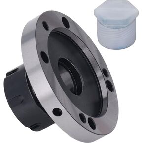 100mm Diameter Collet Chuck, Carbon Steel Construction, 7 Mounting Holes for Stable CNC Milling Lathe, Accuracy Workholding Tool