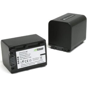 WASABI Power NP-FV70 (2500mAh ، 2 pack) لـ Sony DCR-SR15 ، SR21 DCR-SR68 DCR-SR88 DCR-SX15 DCR-SX21 DCR-SX44 DCR-AAX33 FDR-AAX33 FDR-AAX33 FDR-AAX33 FDR-AAX33
