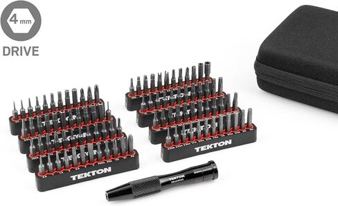 TEKTON 4 mm Phillips/Slotted Bit Set with Rail, 12-Piece (P000-P2, 0.8-4 mm) | DZZ92001 in Saudi Arabia