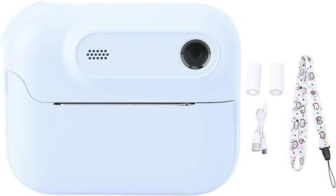 ZJchao Instant Print Digital Camera 48MP HD 1080P 6X Zoom Cute Instant Camera with MP3 Game Functions for Birthday Xmas Gifts Kids Teens Adults (Blue) in Kuwait