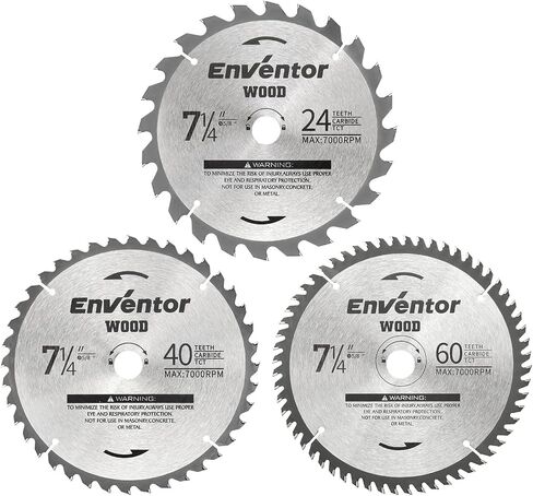 Enventor 3 Pack 3-3/8 Inch (85mm) Mini Circular Saw Blade for Mini Circular Saw, 24T Saw Blade Arbor Size 2/5-inch (10mm) for Wood, Plastic Cutting in Saudi Arabia