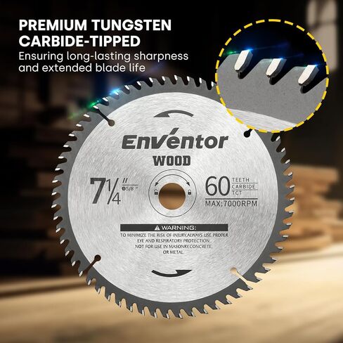 Enventor 3 Pack 3-3/8 Inch (85mm) Mini Circular Saw Blade for Mini Circular Saw, 24T Saw Blade Arbor Size 2/5-inch (10mm) for Wood, Plastic Cutting in Saudi Arabia