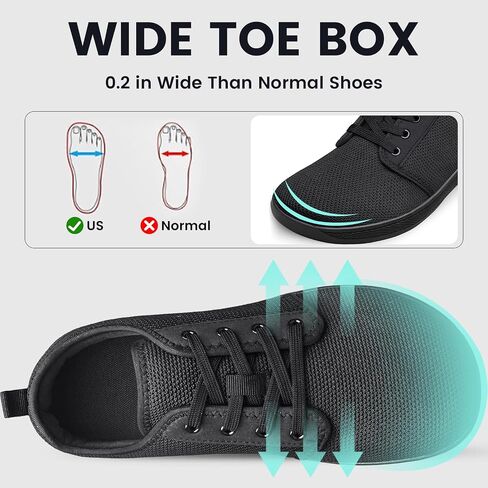 Women's Wide Toe Box Shoes Minimalist Barefoot Zero Drop Female Sneakers Width Ladies Trail Running Tennis Comfortable Lightweight in Saudi Arabia