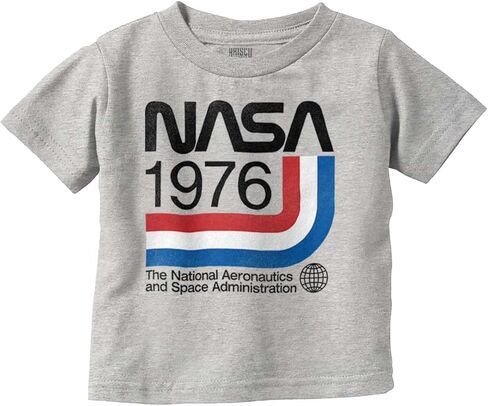 Classic America NASA 1976 Worm Logo Toddler Boy Girl T Shirt in Kuwait