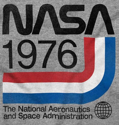 Classic America NASA 1976 Worm Logo Toddler Boy Girl T Shirt in Kuwait
