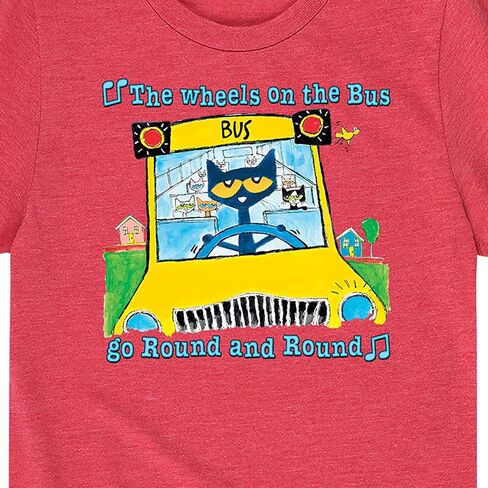 Pete the Cat - Wheels On The Bus -Toddler Graphic T-Shirt in Saudi Arabia