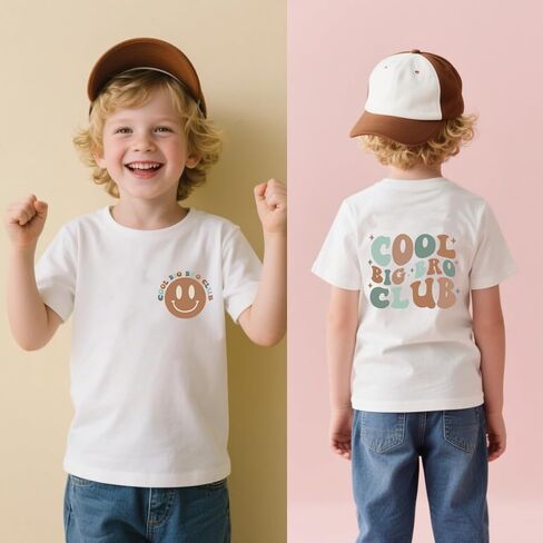 Big Brother Shirts Cotton Toddler Boys Cool Big Bro Club T-Shirt Promoted to Big Brother Announcement Tees in Kuwait