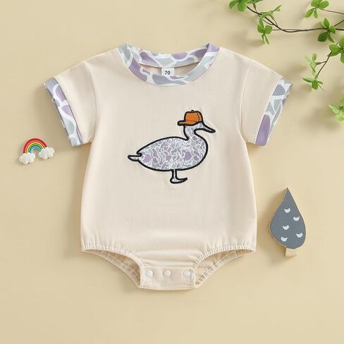 Muineobuka حديثي الولادة Baby Boy Bubble romper اطفان رسالة قصيرة الأكمام in Kuwait