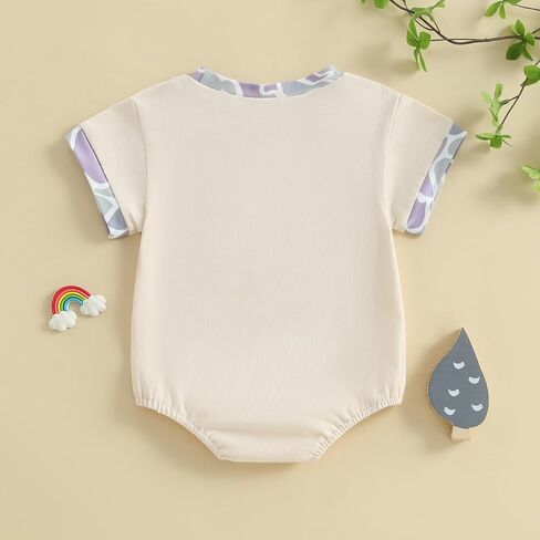 Muineobuka حديثي الولادة Baby Boy Bubble romper اطفان رسالة قصيرة الأكمام in Kuwait