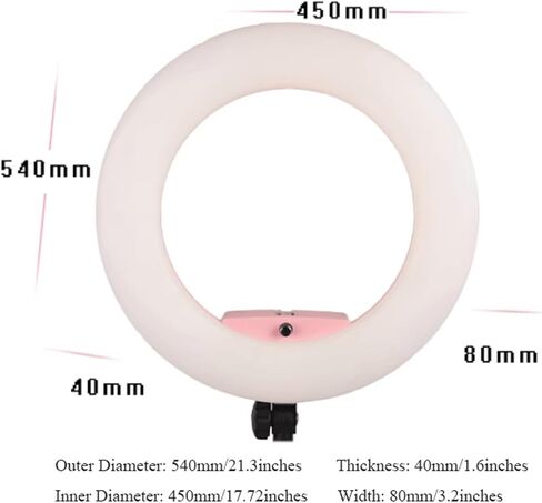 Fill Light Live Broadcast Ring Light Makeup Beauty Soft Light with Cell Phone Holder Fill Light for Tattoo Hair Salon Photography, Pink in Saudi Arabia