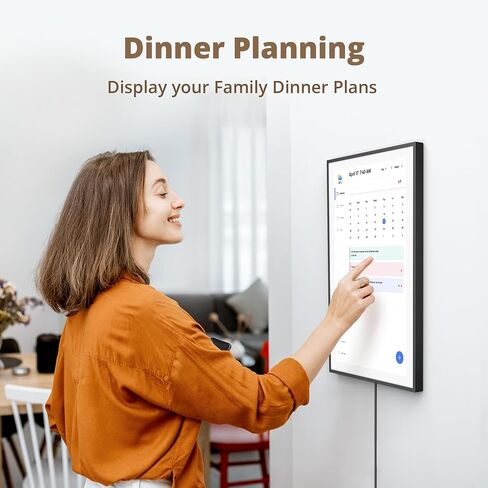 Dragon Touch 21.5" Digital Calendar Chore Chart – 1080P Full HD Interactive Touchscreen, Smart Family Planner, Hearth Display Digital Calendar Wall & Desk Mountable for Seamless Scheduling Black in Saudi Arabia