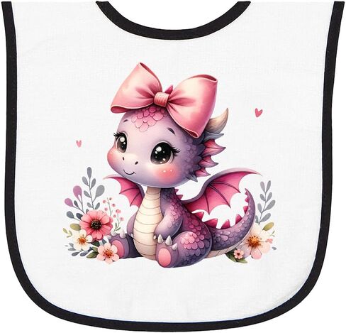 فتيات inktastic Baby Dragon Baby Terry Cloth Bib in Kuwait