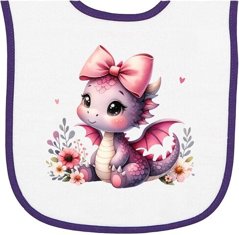 فتيات inktastic Baby Dragon Baby Terry Cloth Bib in Kuwait