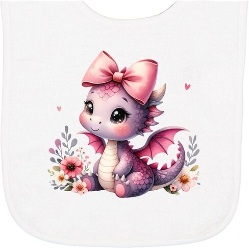 فتيات inktastic Baby Dragon Baby Terry Cloth Bib in Kuwait