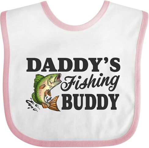 inktastic Daddy's Fishing Buddy Bib Bib in Saudi Arabia