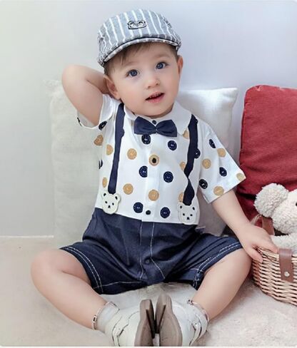 Ohrwurm Baby Boys Girls Romper Cartoon Printed Short Sleeve One-Piece Beach Outfit Summer Clothes in Kuwait