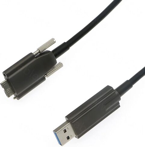 كابلات Alvin USB 3.0 إلى Micro-B ألياف ألياف-قابلية لبيتيكات لسان باسلر ACE كاميرا القفل Micro-B إلى النوع من النوع من أجل الكاميرا الصناعية 10M | 32.8 قدم in Kuwait