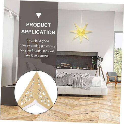 3pcs Star Paper Paper Lantern Lampingades Decorations Alegant Hanging Star Decortings للمنزل in Kuwait