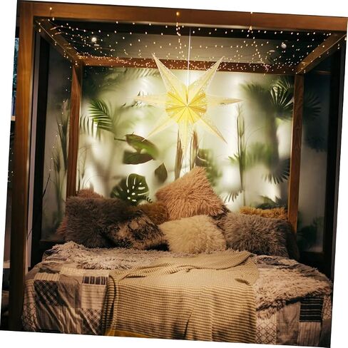 3pcs Star Paper Paper Lantern Lampingades Decorations Alegant Hanging Star Decortings للمنزل in Kuwait