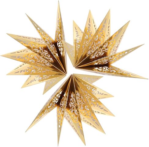 3pcs Star Paper Paper Lantern Lampingades Decorations Alegant Hanging Star Decortings للمنزل in Kuwait