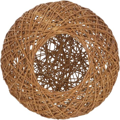 DOITOOL 3pcs Rattan Ball Light Cover Rattan Woven Lamp Shade Round Rope Ceiling Lamp Easy Install Home Lampshade in Saudi Arabia