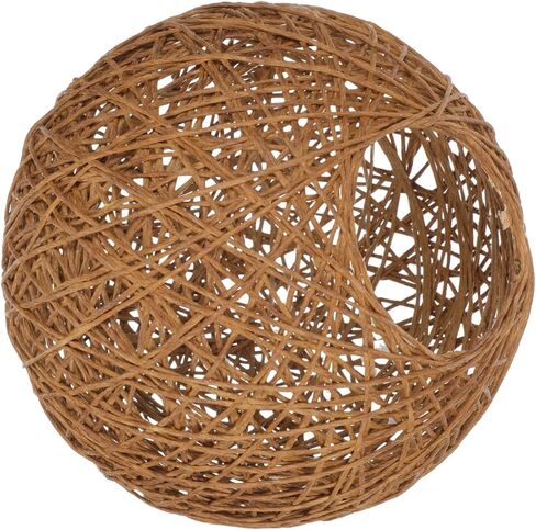 DOITOOL 3pcs Rattan Ball Light Cover Rattan Woven Lamp Shade Round Rope Ceiling Lamp Easy Install Home Lampshade in Saudi Arabia