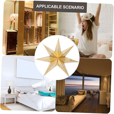 Uonlytech 3pcs Star Paper Lamp Shades Ceiling Hanging Lamp Cover for Bedroom Kitchen Office Holiday Celebrations Creates Beautiful in Saudi Arabia