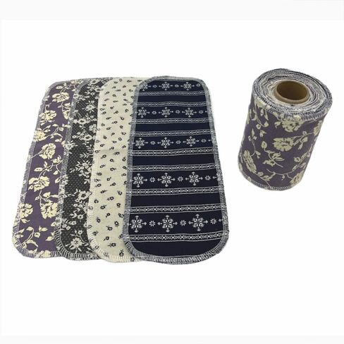 Reusable Toilet Paper Towels 24 Count Roll,Washable Absorbent No Tear Bidet Towels Cotton Cloth,Zero Waste Cleaning Supplies for Bathroom(Solid 4 Colors) in Kuwait