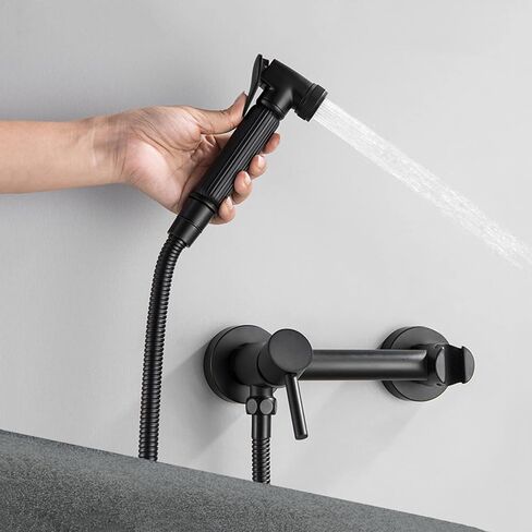 بخاخ النحاس النحاس المحمول باليد براش رشيق حفاضات القماش المحمولة للماء الساخن والبارد portablefaucet غسل الأنثى سهل التثبيت ، رمادي (GRIS) in Kuwait