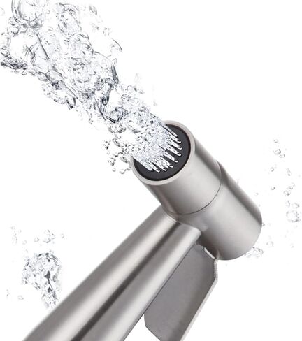 HandheldSprayer for Toilet Stainless Steel Baby Cloth Diaper Sprayer Brushed Portable Hand Held ToiletSprayer Head withHose and Bracket, for Feminine Wash,A(B) in Saudi Arabia