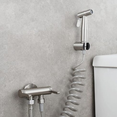 HandheldSprayer Wall Supercharge Cloth Diaper Sprayer Kit Stainless SteelSprayer for Toilet Spray Attachment with Hose for Feminine Wash,Brushed(Brushed) in Saudi Arabia